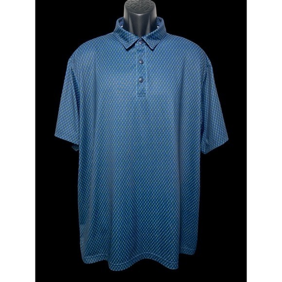 Walter Hagan 11 Majors Men's Polo Golf Shirt Blue Golf Tee Graphic Size 2XL - Picture 1 of 11